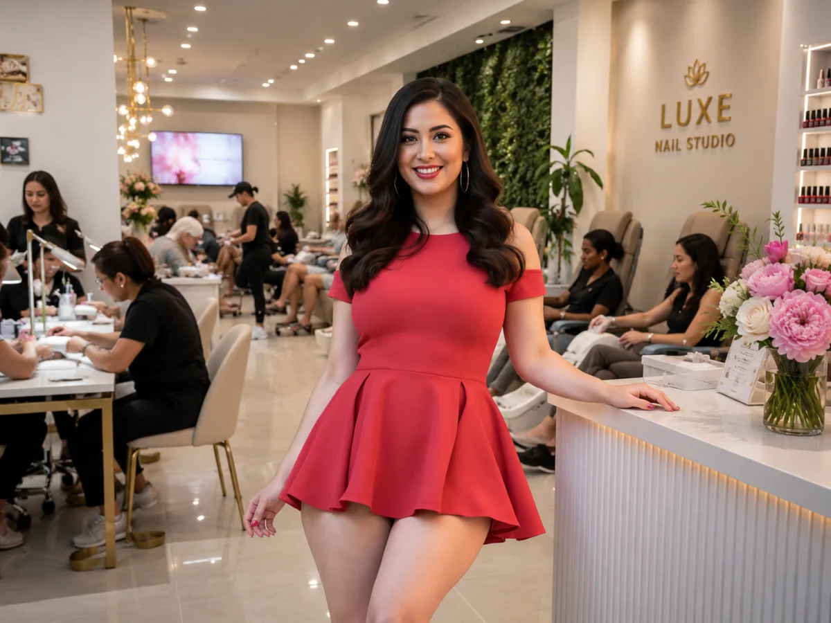 She found my salon after one conversation at the flea market